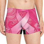 Breast Cancer Awareness Ribbon Print Men's Boxer Briefs