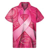 Breast Cancer Awareness Ribbon Print Men's Short Sleeve Shirt