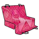 Breast Cancer Awareness Ribbon Print Pet Car Back Seat Cover