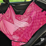 Breast Cancer Awareness Ribbon Print Pet Car Back Seat Cover