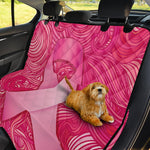 Breast Cancer Awareness Ribbon Print Pet Car Back Seat Cover