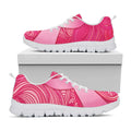 Breast Cancer Awareness Ribbon Print White Running Shoes