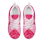 Breast Cancer Awareness Ribbon Print White Sneakers