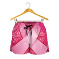 Breast Cancer Awareness Ribbon Print Women's Shorts