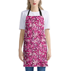 Breast Cancer Awareness Symbol Print Apron