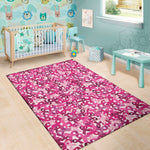 Breast Cancer Awareness Symbol Print Area Rug