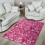Breast Cancer Awareness Symbol Print Area Rug