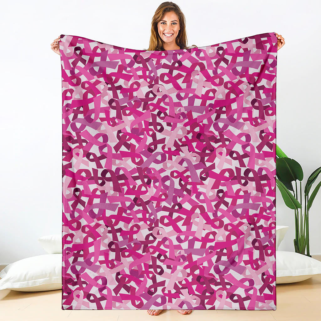 Breast Cancer Awareness Symbol Print Blanket