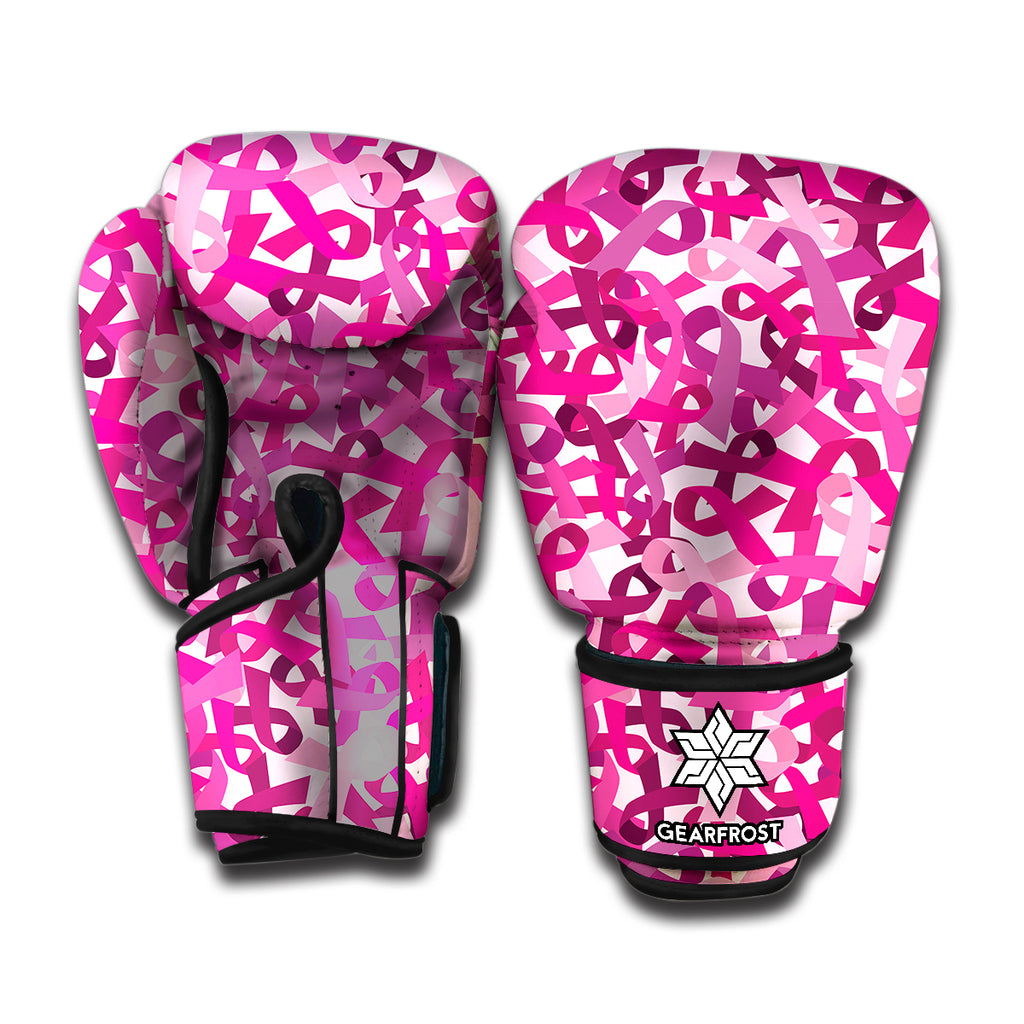 Breast Cancer Awareness Symbol Print Boxing Gloves