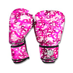 Breast Cancer Awareness Symbol Print Boxing Gloves