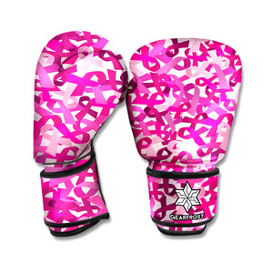 Breast Cancer Awareness Symbol Print Boxing Gloves