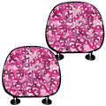 Breast Cancer Awareness Symbol Print Car Headrest Covers