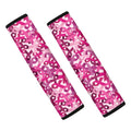 Breast Cancer Awareness Symbol Print Car Seat Belt Covers