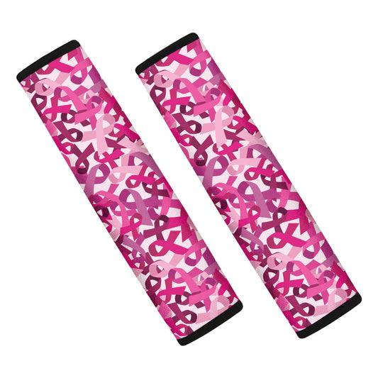 Breast Cancer Awareness Symbol Print Car Seat Belt Covers