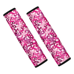 Breast Cancer Awareness Symbol Print Car Seat Belt Covers