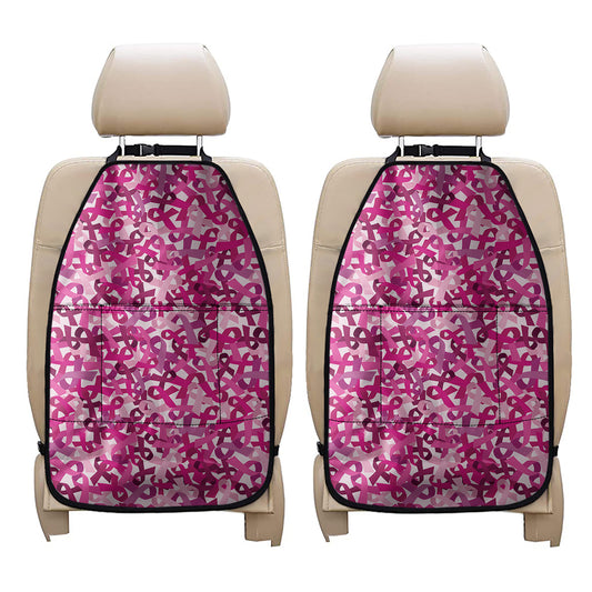 Breast Cancer Awareness Symbol Print Car Seat Organizers