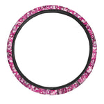 Breast Cancer Awareness Symbol Print Car Steering Wheel Cover