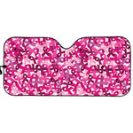 Breast Cancer Awareness Symbol Print Car Sun Shade