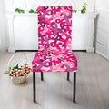 Breast Cancer Awareness Symbol Print Dining Chair Slipcover