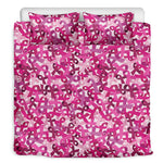 Breast Cancer Awareness Symbol Print Duvet Cover Bedding Set