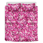 Breast Cancer Awareness Symbol Print Duvet Cover Bedding Set