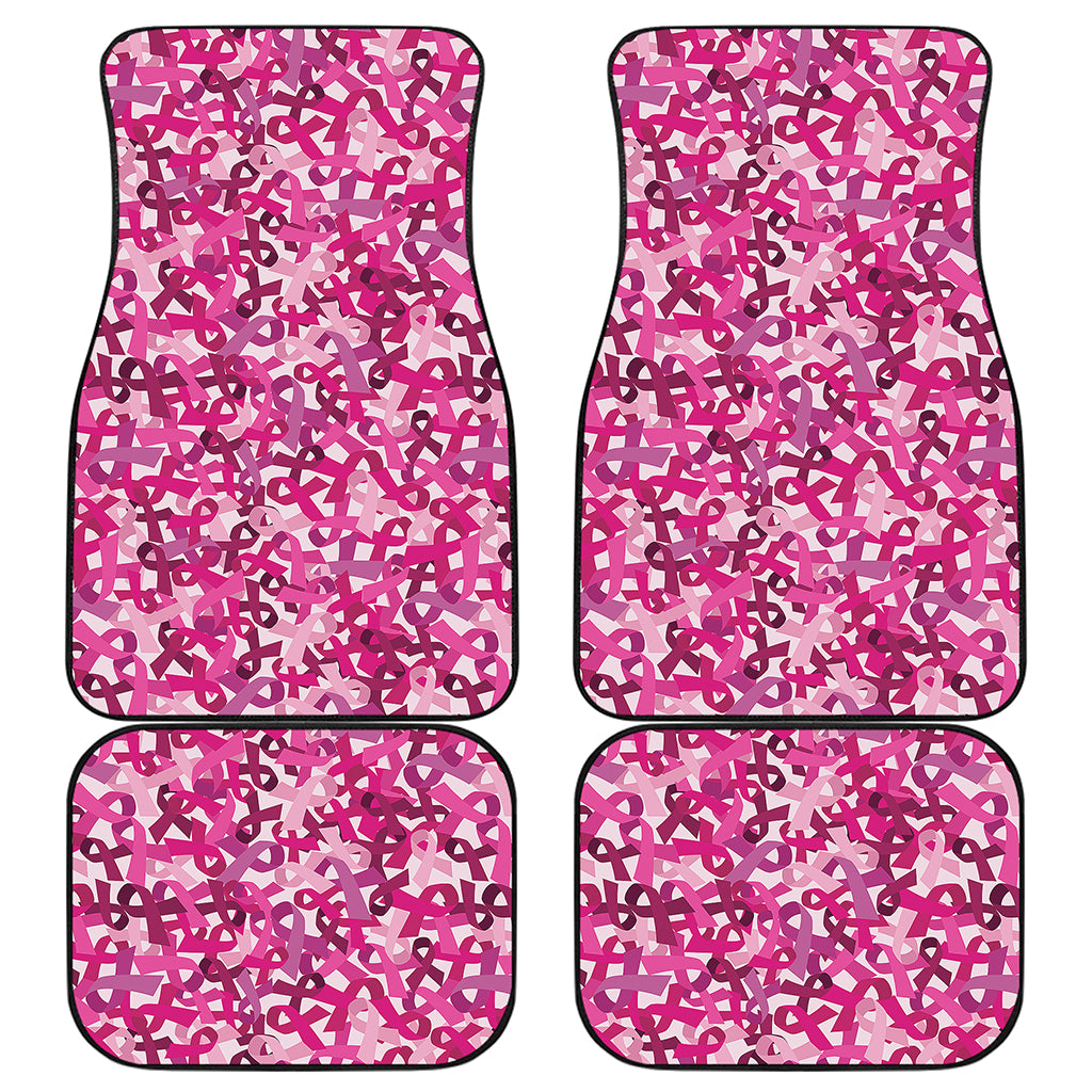 Breast Cancer Awareness Symbol Print Front and Back Car Floor Mats
