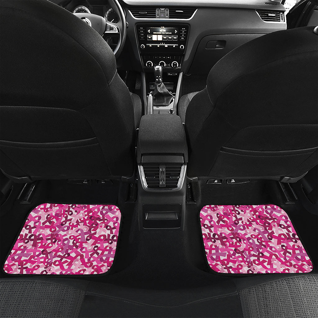 Breast Cancer Awareness Symbol Print Front and Back Car Floor Mats