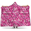 Breast Cancer Awareness Symbol Print Hooded Blanket