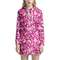 Breast Cancer Awareness Symbol Print Pullover Hoodie Dress