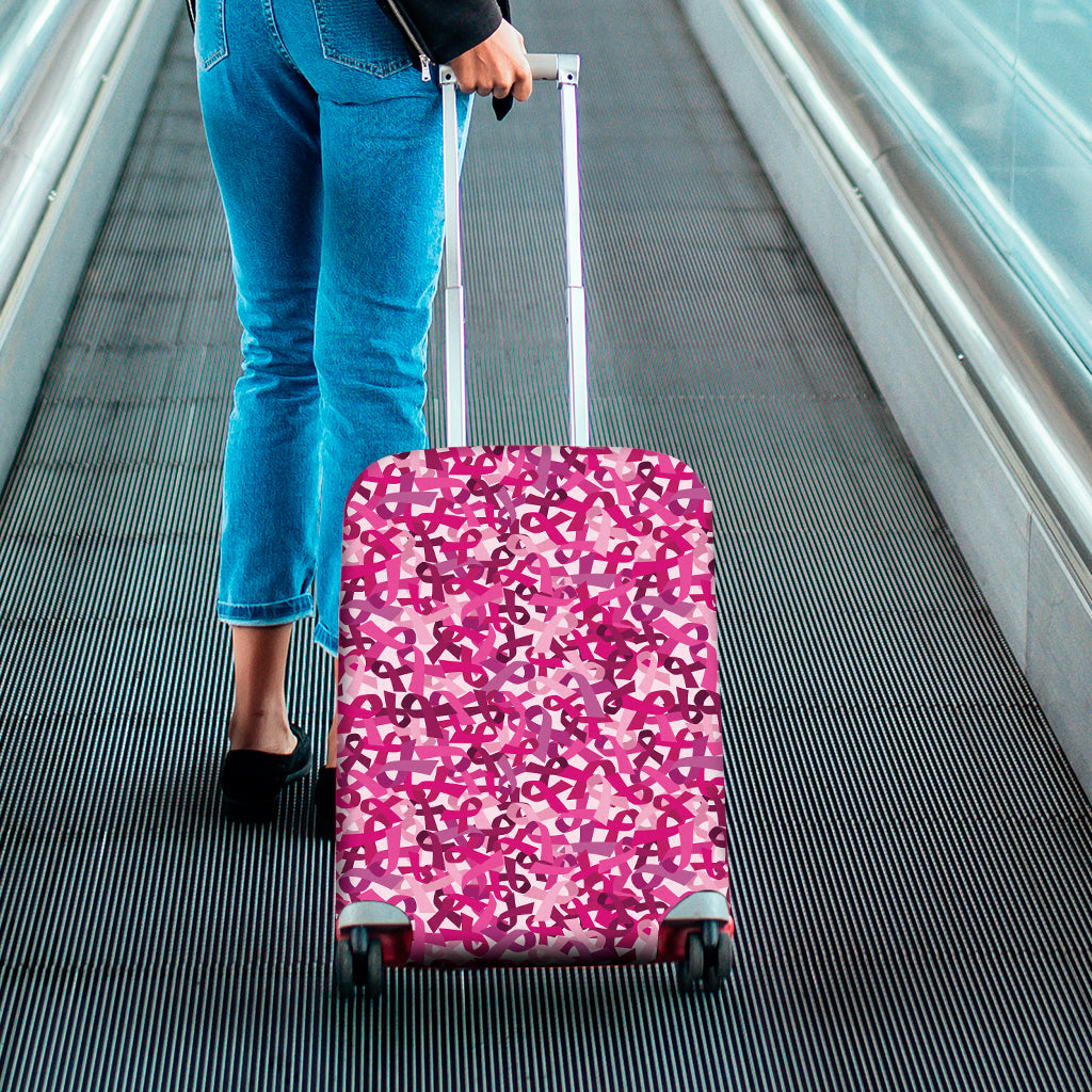 Breast Cancer Awareness Symbol Print Luggage Cover