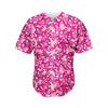 Breast Cancer Awareness Symbol Print Men's Baseball Jersey