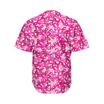 Breast Cancer Awareness Symbol Print Men's Baseball Jersey