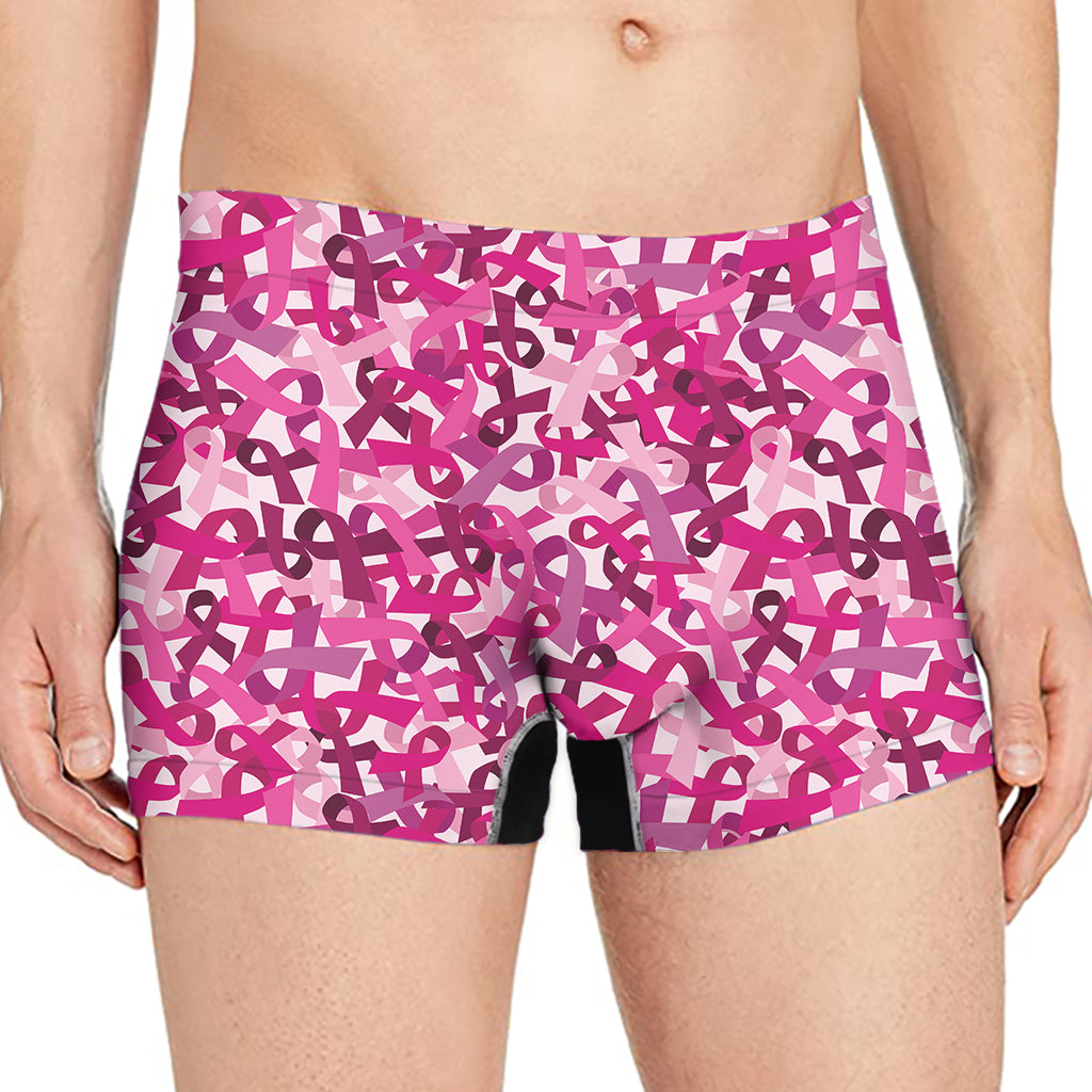 Breast Cancer Awareness Symbol Print Men's Boxer Briefs