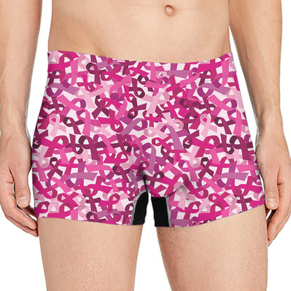 Breast Cancer Awareness Symbol Print Men's Boxer Briefs