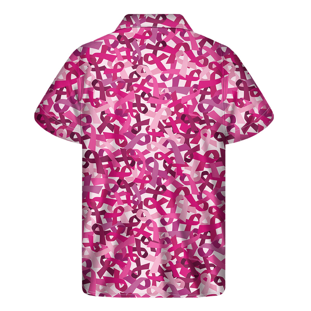 Breast Cancer Awareness Symbol Print Men's Short Sleeve Shirt
