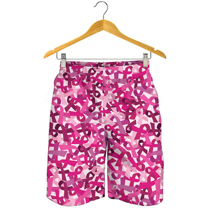 Breast Cancer Awareness Symbol Print Men's Shorts