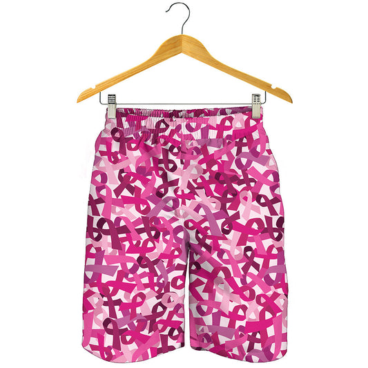Breast Cancer Awareness Symbol Print Men's Shorts