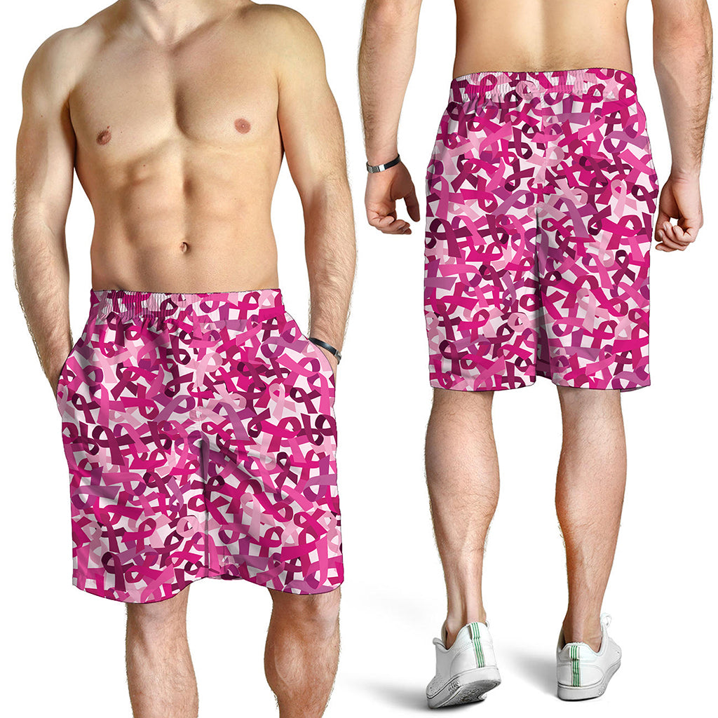 Breast Cancer Awareness Symbol Print Men's Shorts