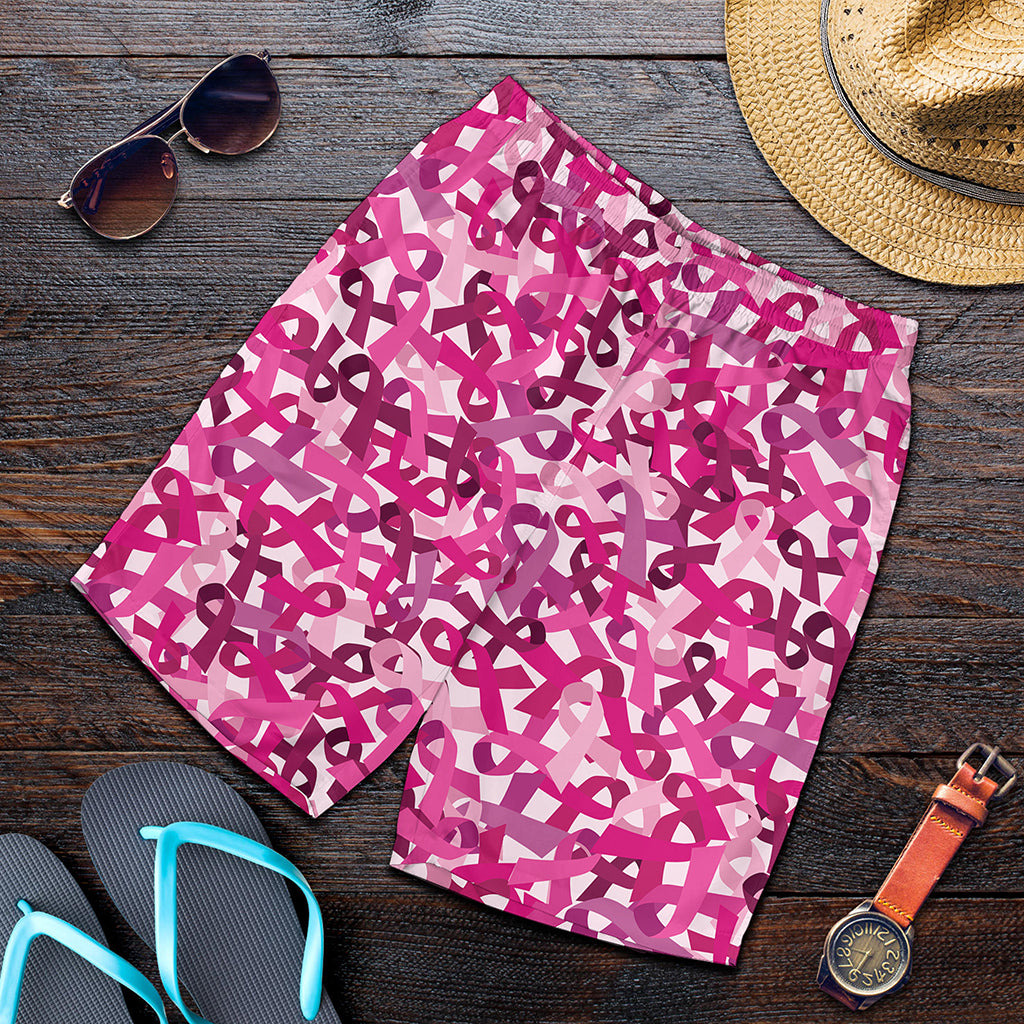 Breast Cancer Awareness Symbol Print Men's Shorts