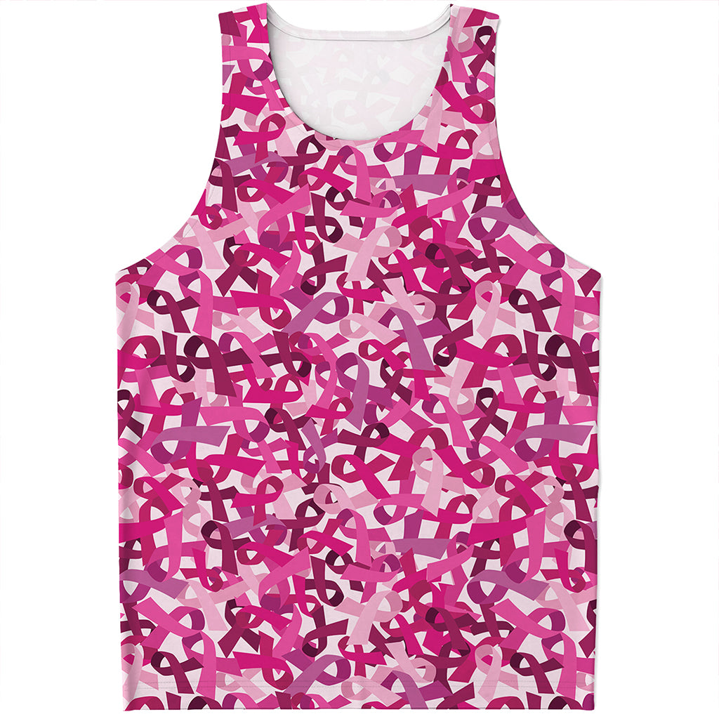 Breast Cancer Awareness Symbol Print Men's Tank Top