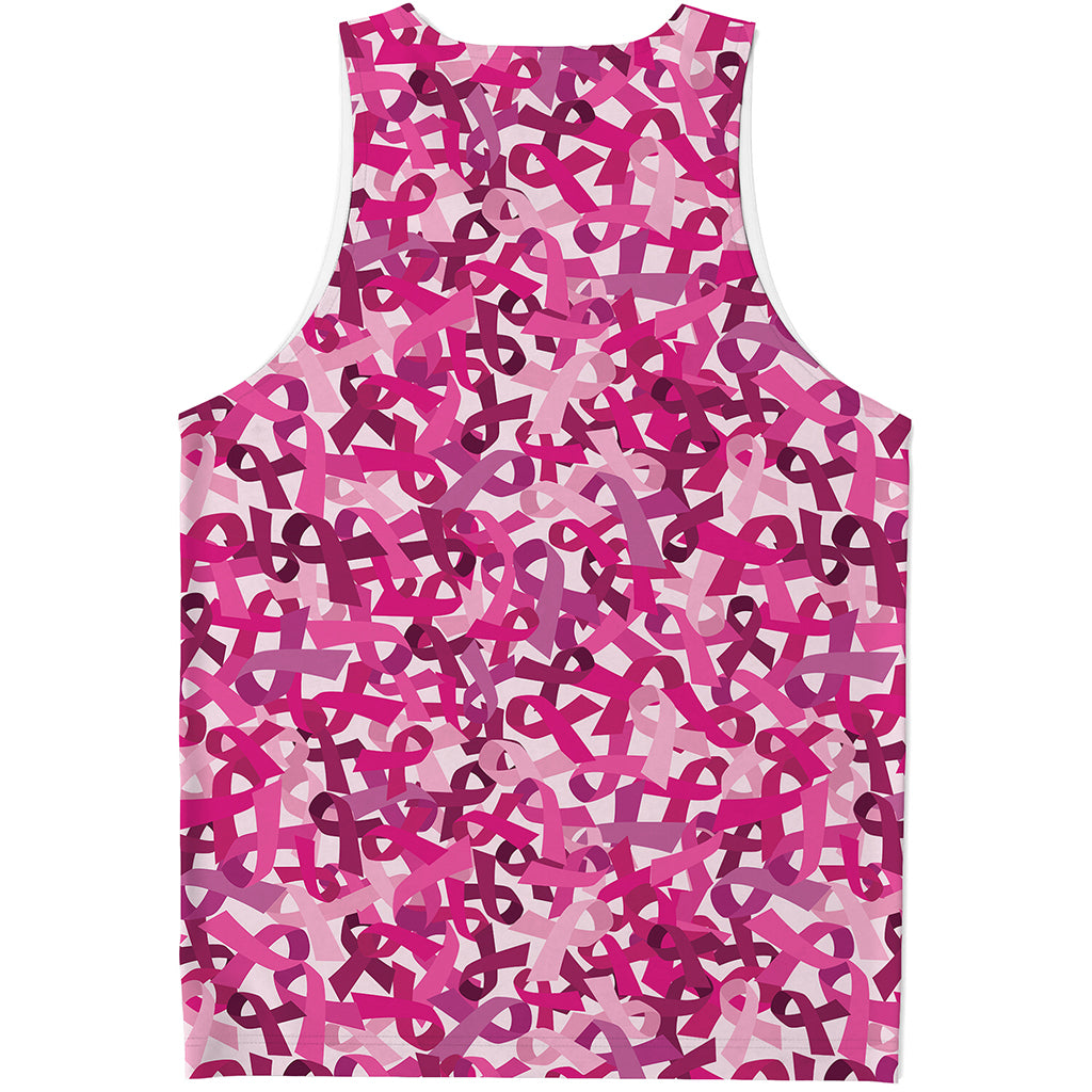 Breast Cancer Awareness Symbol Print Men's Tank Top