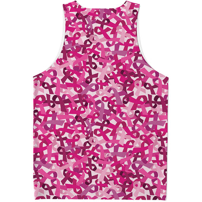 Breast Cancer Awareness Symbol Print Men's Tank Top