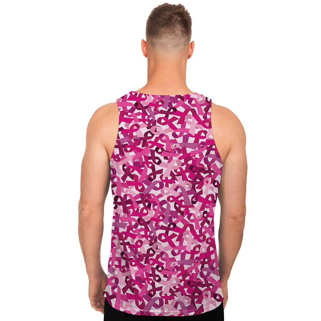Breast Cancer Awareness Symbol Print Men's Tank Top
