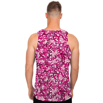 Breast Cancer Awareness Symbol Print Men's Tank Top