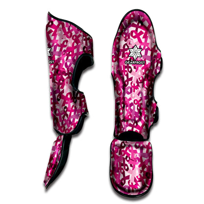 Breast Cancer Awareness Symbol Print Muay Thai Shin Guard