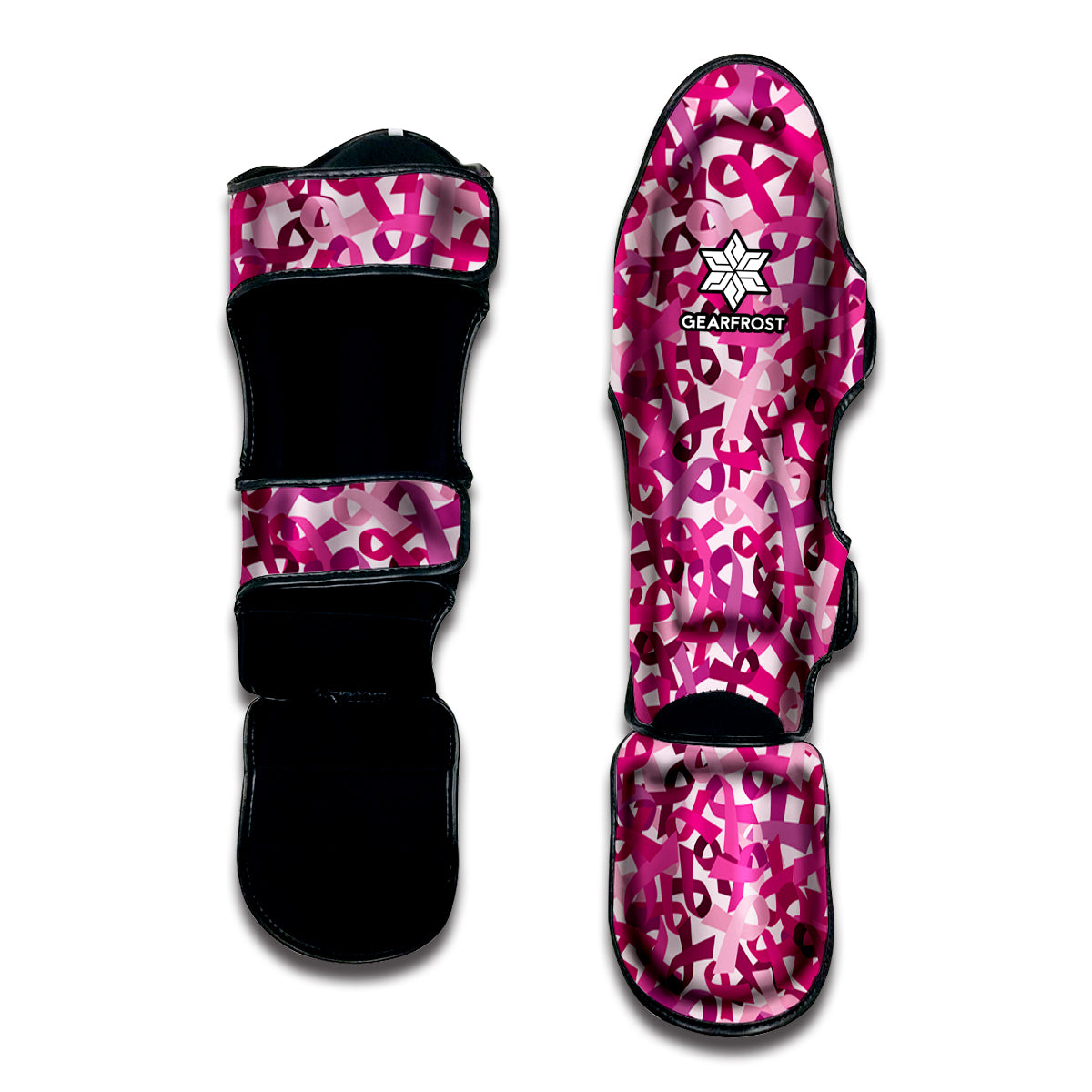 Breast Cancer Awareness Symbol Print Muay Thai Shin Guard