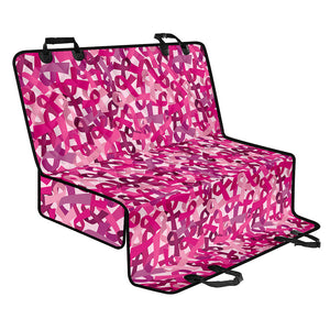 Breast Cancer Awareness Symbol Print Pet Car Back Seat Cover