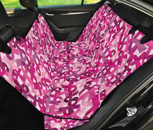 Breast Cancer Awareness Symbol Print Pet Car Back Seat Cover