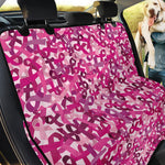 Breast Cancer Awareness Symbol Print Pet Car Back Seat Cover
