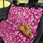 Breast Cancer Awareness Symbol Print Pet Car Back Seat Cover